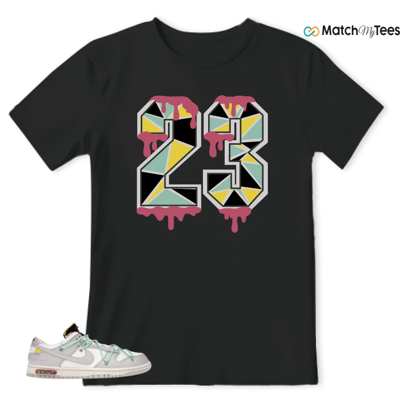 NIKE DUNK LOW OFF-WHITE LOT 4 SNEAKER Matching Tees t-shirt