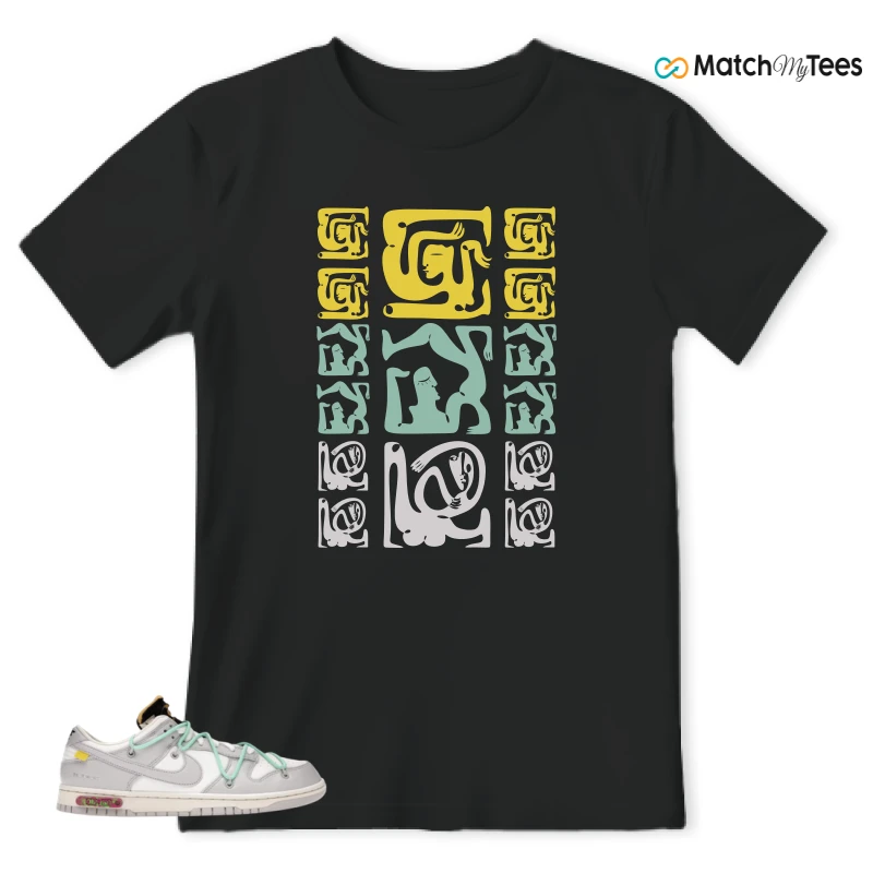 NIKE DUNK LOW OFF-WHITE LOT 4 SNEAKER Matching Tees t-shirt