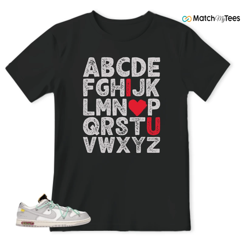 NIKE DUNK LOW OFF-WHITE LOT 4 SNEAKER Matching Tees t-shirt