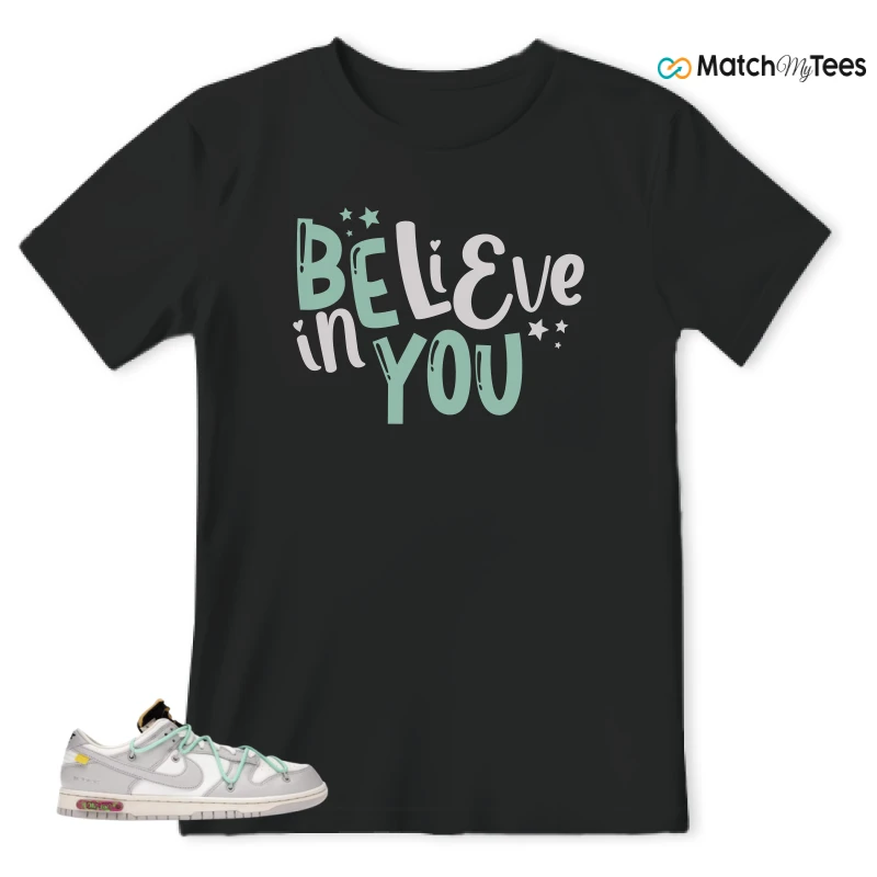 NIKE DUNK LOW OFF-WHITE LOT 4 SNEAKER Matching Tees t-shirt