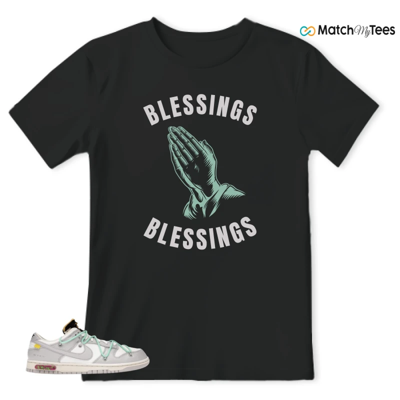 NIKE DUNK LOW OFF-WHITE LOT 4 SNEAKER Matching Tees t-shirt