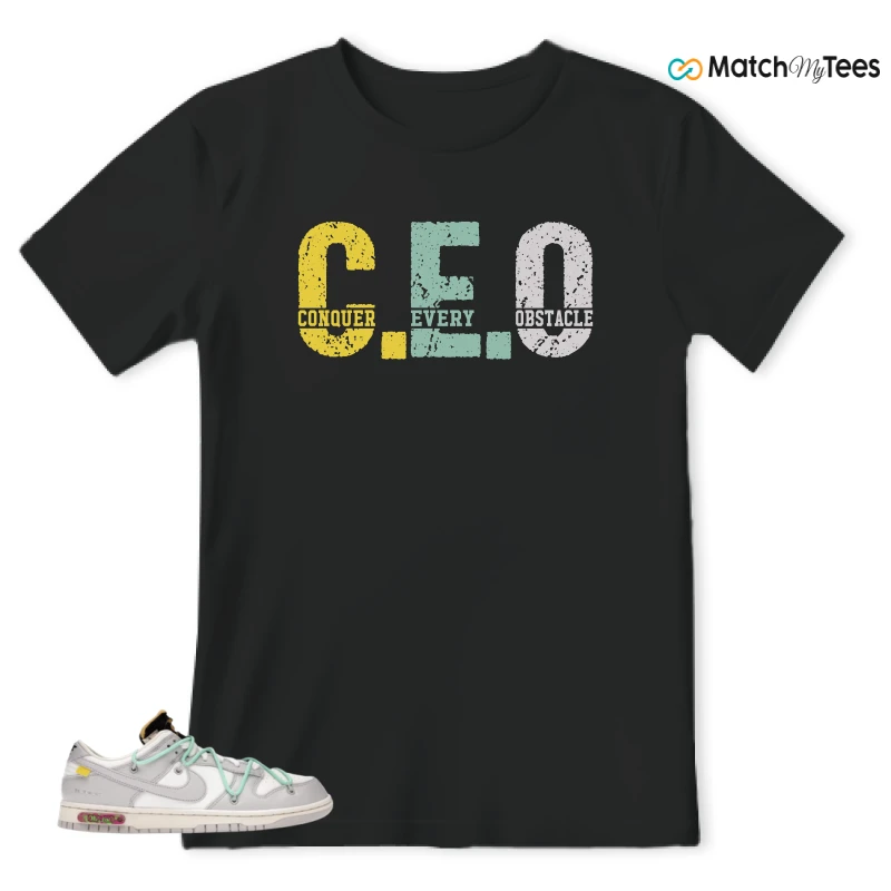NIKE DUNK LOW OFF-WHITE LOT 4 SNEAKER Matching Tees t-shirt