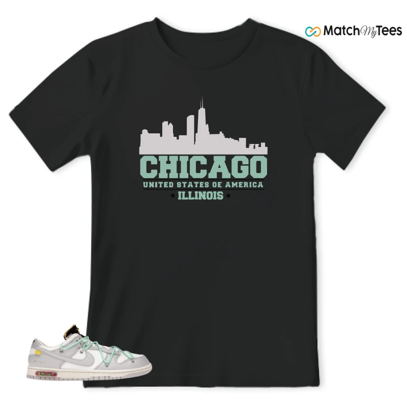 NIKE DUNK LOW OFF-WHITE LOT 4 SNEAKER Matching Tees t-shirt