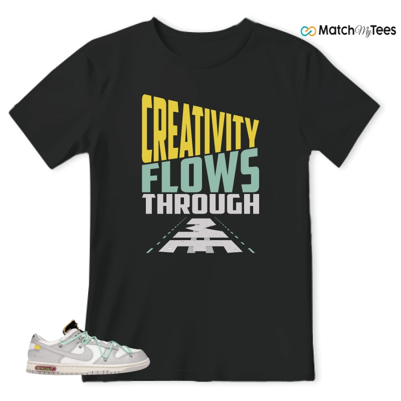 NIKE DUNK LOW OFF-WHITE LOT 4 SNEAKER Matching Tees t-shirt