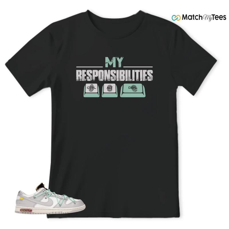 NIKE DUNK LOW OFF-WHITE LOT 4 SNEAKER Matching Tees t-shirt