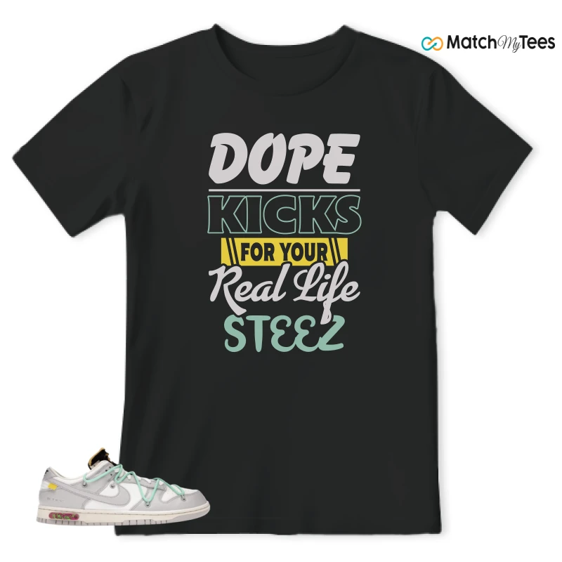 NIKE DUNK LOW OFF-WHITE LOT 4 SNEAKER Matching Tees t-shirt