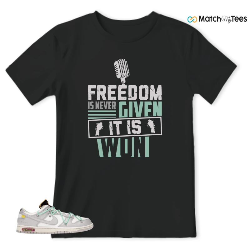 NIKE DUNK LOW OFF-WHITE LOT 4 SNEAKER Matching Tees t-shirt