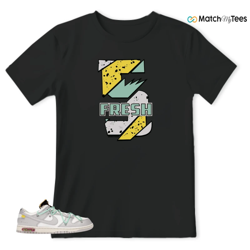 NIKE DUNK LOW OFF-WHITE LOT 4 SNEAKER Matching Tees t-shirt