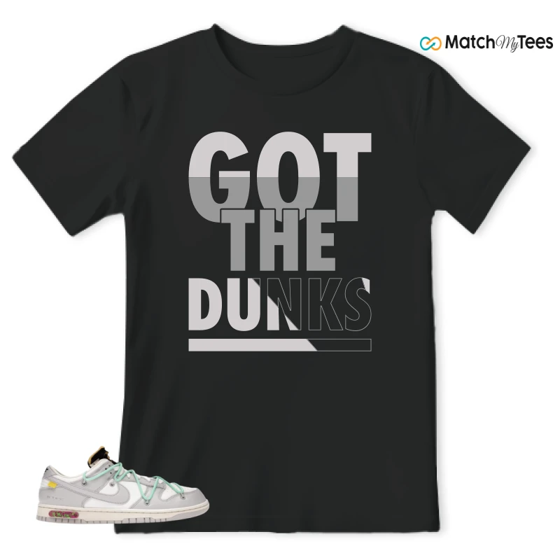 NIKE DUNK LOW OFF-WHITE LOT 4 SNEAKER Matching Tees t-shirt