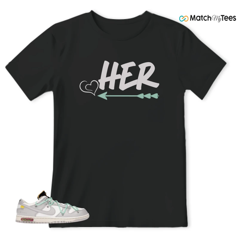 NIKE DUNK LOW OFF-WHITE LOT 4 SNEAKER Matching Tees t-shirt