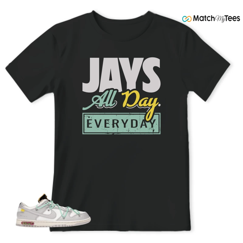 NIKE DUNK LOW OFF-WHITE LOT 4 SNEAKER Matching Tees t-shirt