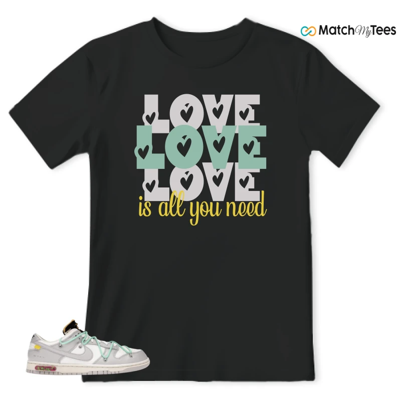 NIKE DUNK LOW OFF-WHITE LOT 4 SNEAKER Matching Tees t-shirt