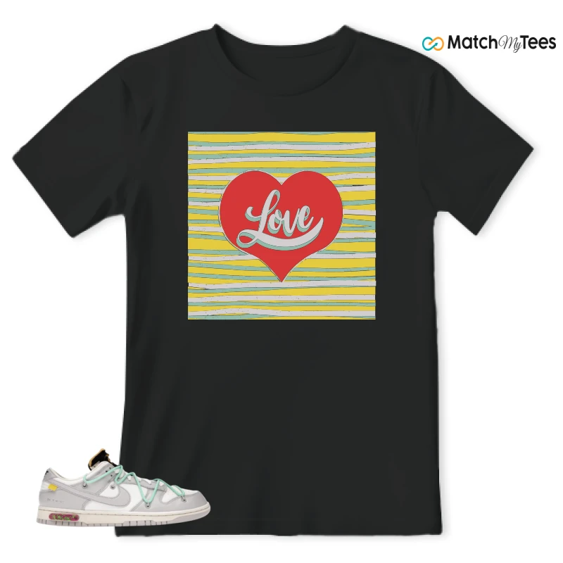 NIKE DUNK LOW OFF-WHITE LOT 4 SNEAKER Matching Tees t-shirt