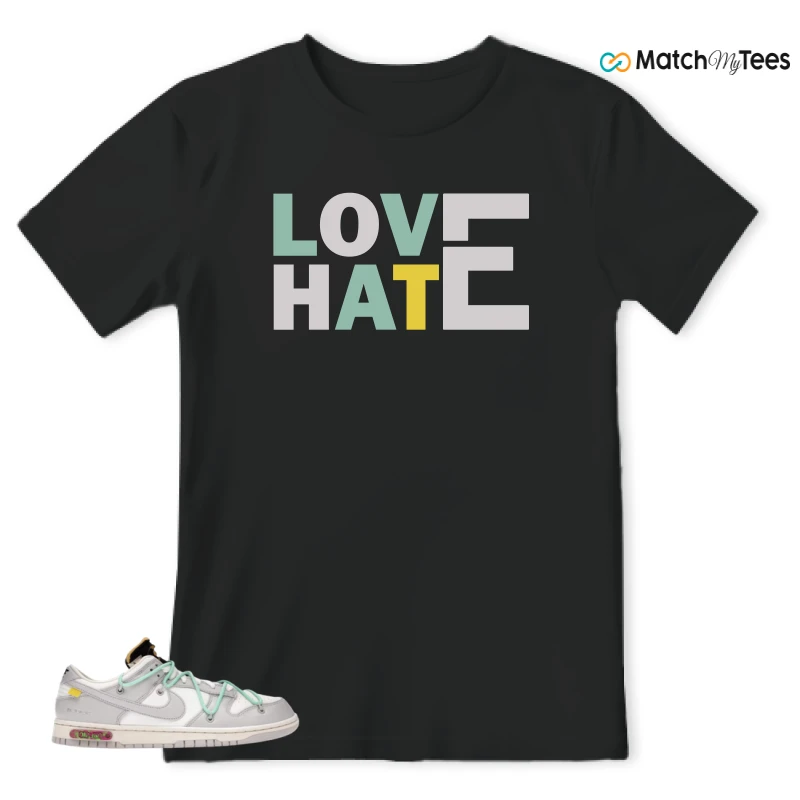 NIKE DUNK LOW OFF-WHITE LOT 4 SNEAKER Matching Tees t-shirt