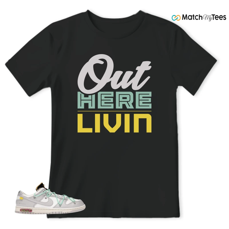 NIKE DUNK LOW OFF-WHITE LOT 4 SNEAKER Matching Tees t-shirt