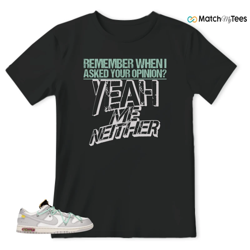 NIKE DUNK LOW OFF-WHITE LOT 4 SNEAKER Matching Tees t-shirt