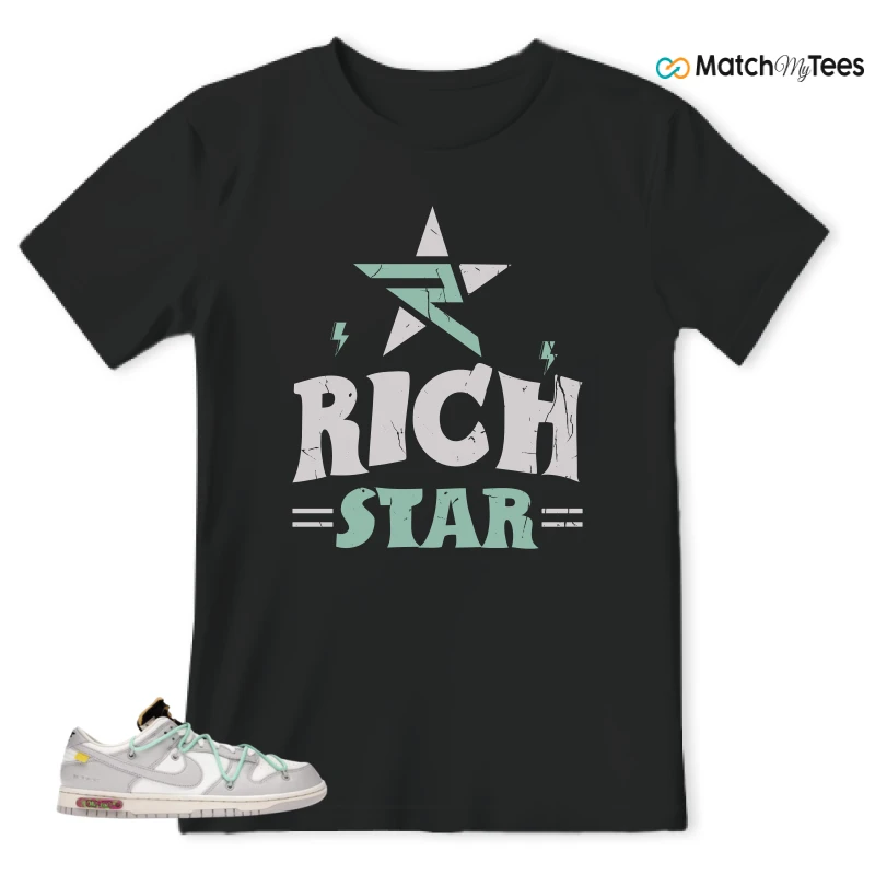 NIKE DUNK LOW OFF-WHITE LOT 4 SNEAKER Matching Tees t-shirt