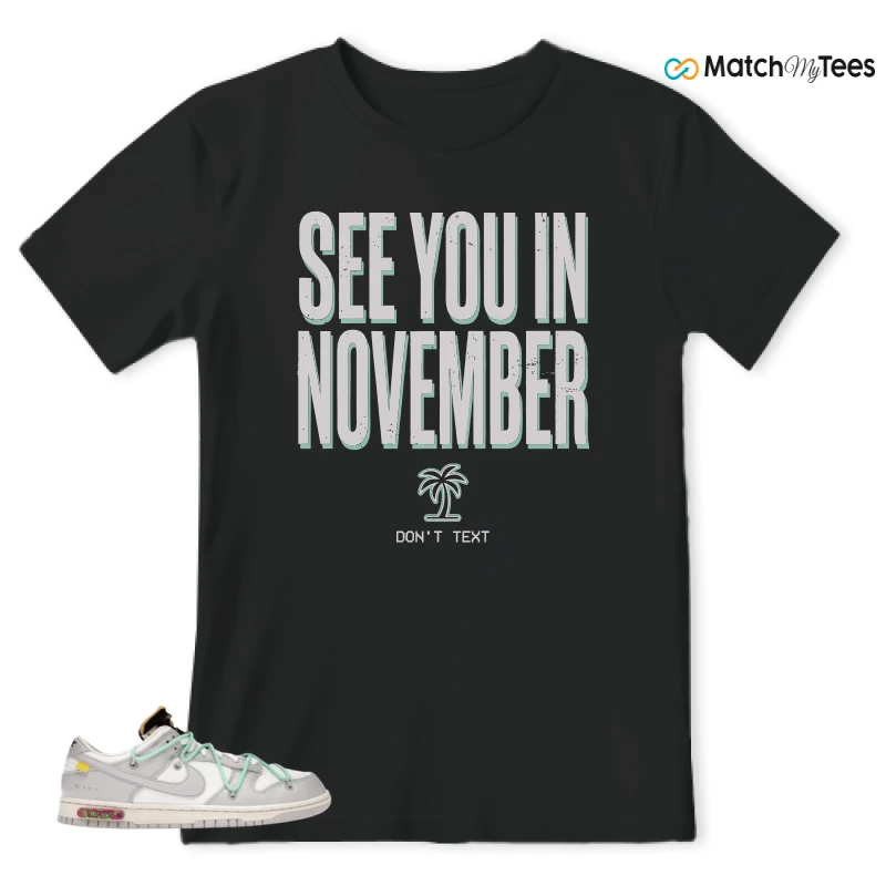 NIKE DUNK LOW OFF-WHITE LOT 4 SNEAKER Matching Tees t-shirt