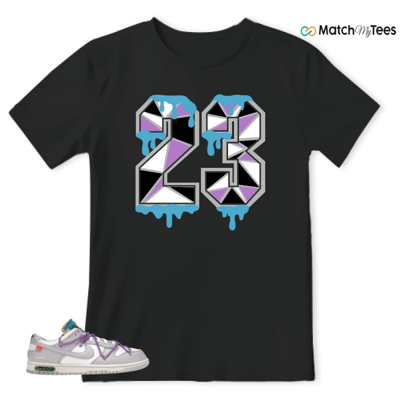 NIKE DUNK LOW OFF-WHITE LOT 47 SNEAKER Matching Tees t-shirt
