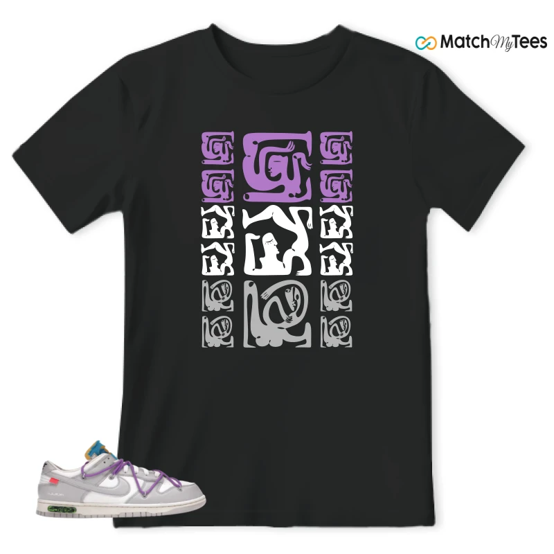 NIKE DUNK LOW OFF-WHITE LOT 47 SNEAKER Matching Tees t-shirt