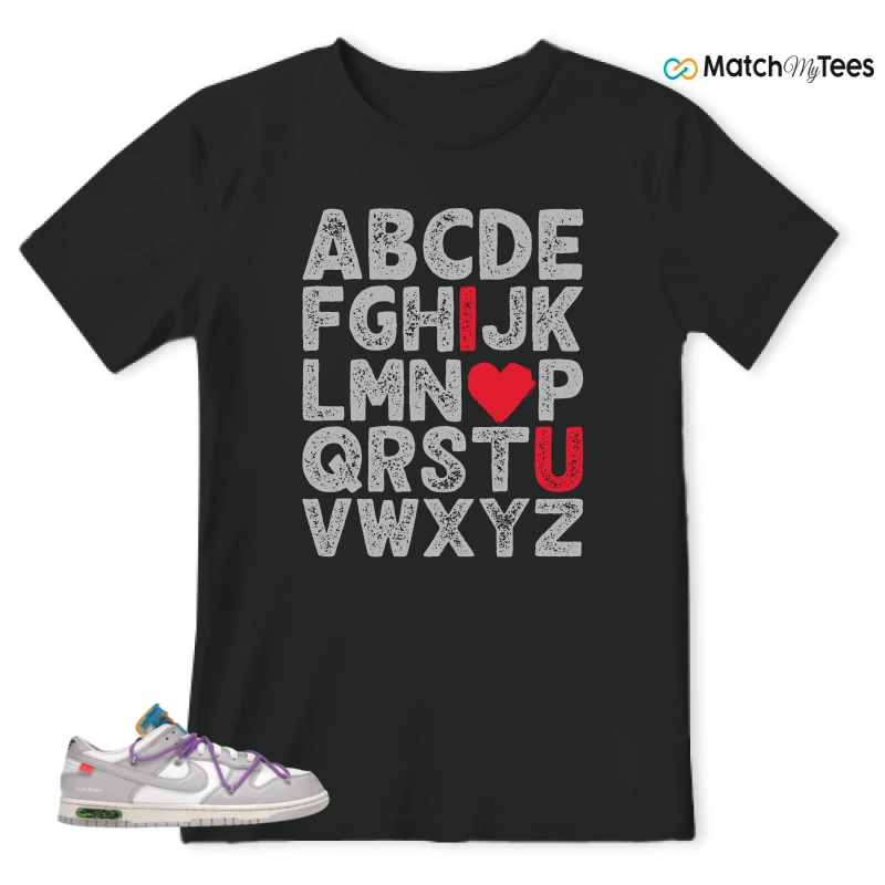 NIKE DUNK LOW OFF-WHITE LOT 47 SNEAKER Matching Tees t-shirt