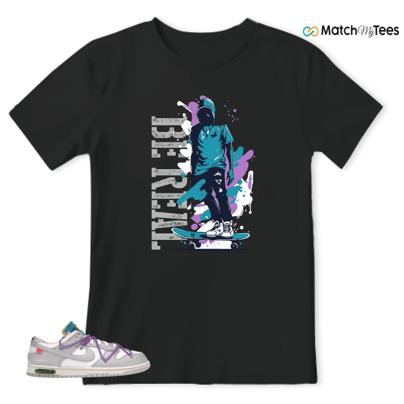NIKE DUNK LOW OFF-WHITE LOT 47 SNEAKER Matching Tees t-shirt