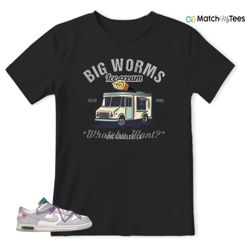 NIKE DUNK LOW OFF-WHITE LOT 47 SNEAKER Matching Tees t-shirt