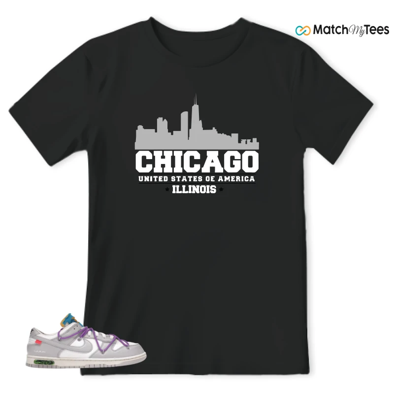 NIKE DUNK LOW OFF-WHITE LOT 47 SNEAKER Matching Tees t-shirt