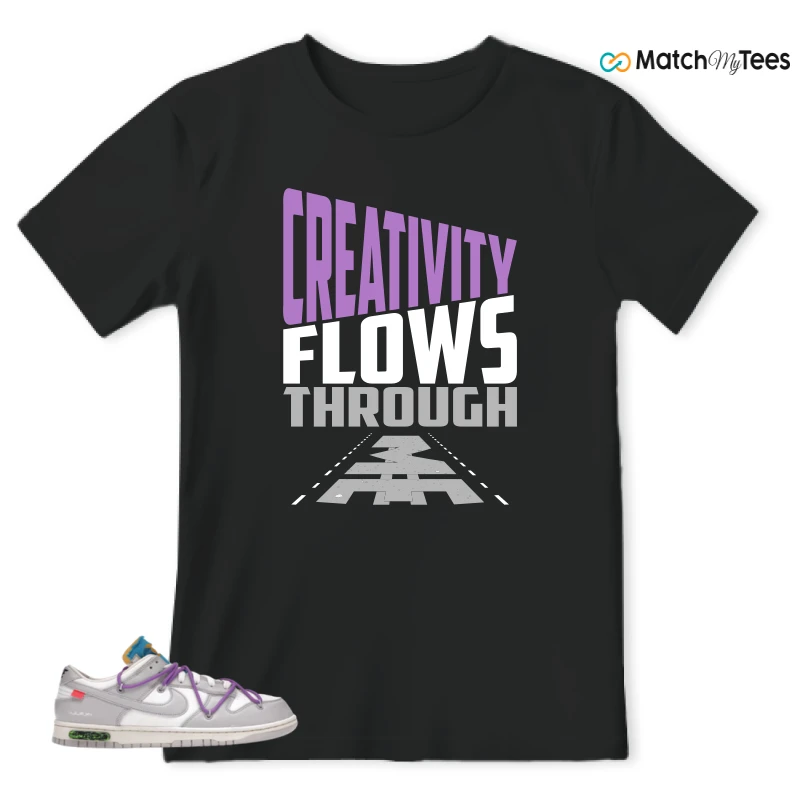 NIKE DUNK LOW OFF-WHITE LOT 47 SNEAKER Matching Tees t-shirt
