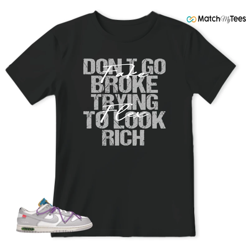 NIKE DUNK LOW OFF-WHITE LOT 47 SNEAKER Matching Tees t-shirt