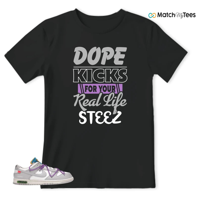 NIKE DUNK LOW OFF-WHITE LOT 47 SNEAKER Matching Tees t-shirt