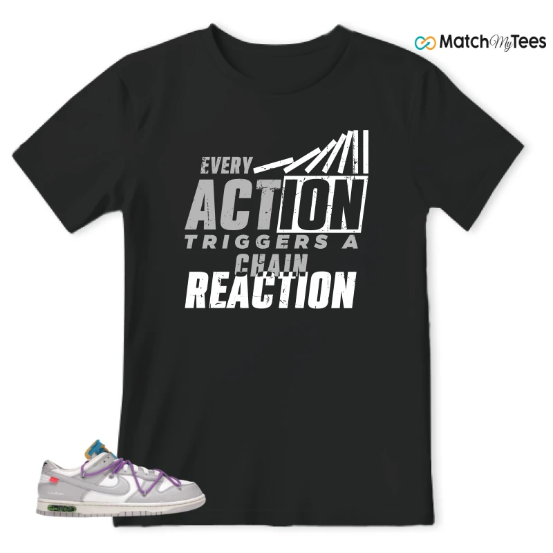 NIKE DUNK LOW OFF-WHITE LOT 47 SNEAKER Matching Tees t-shirt