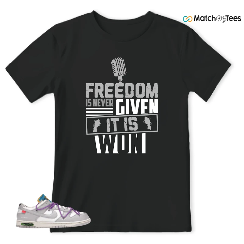 NIKE DUNK LOW OFF-WHITE LOT 47 SNEAKER Matching Tees t-shirt