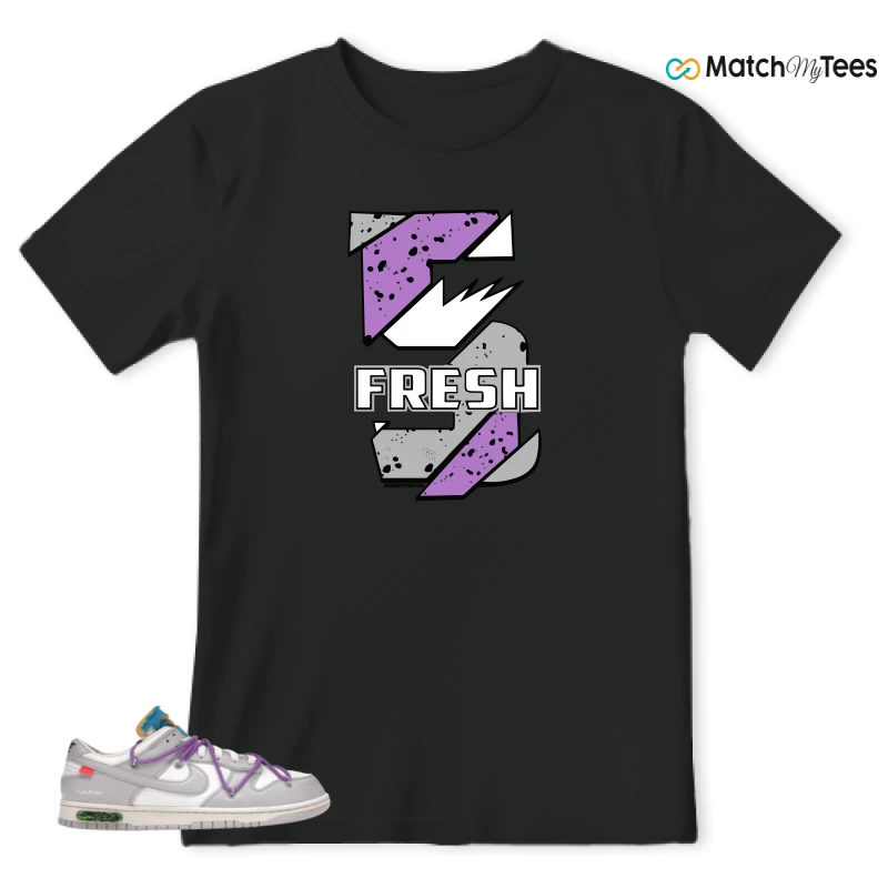 NIKE DUNK LOW OFF-WHITE LOT 47 SNEAKER Matching Tees t-shirt