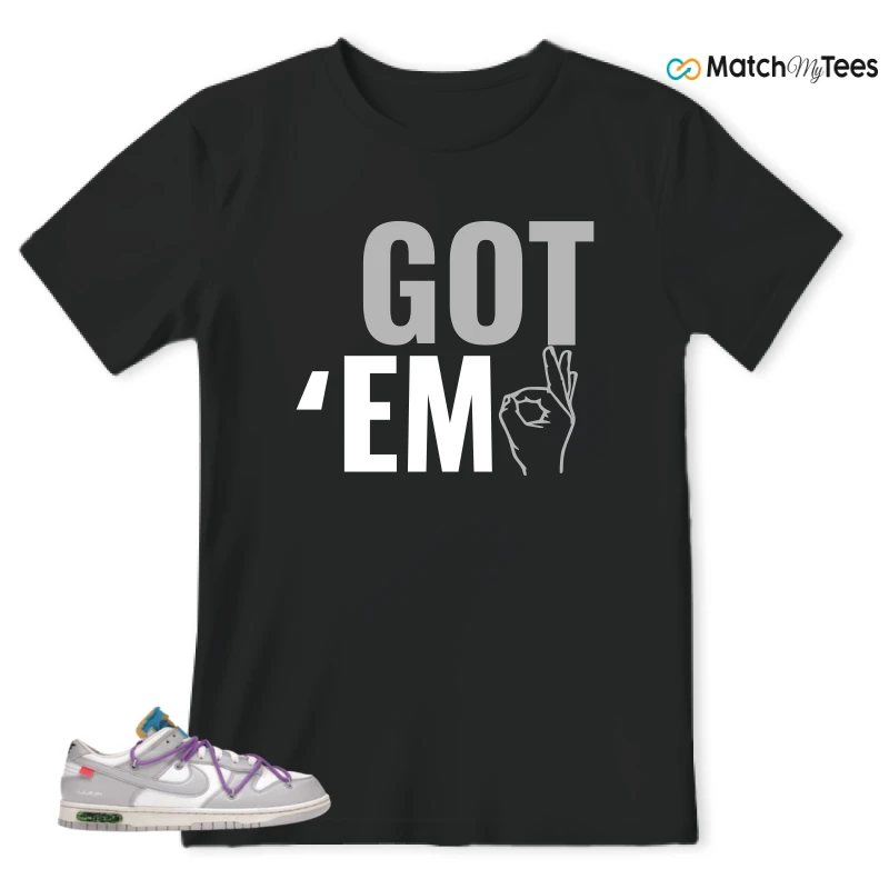 NIKE DUNK LOW OFF-WHITE LOT 47 SNEAKER Matching Tees t-shirt