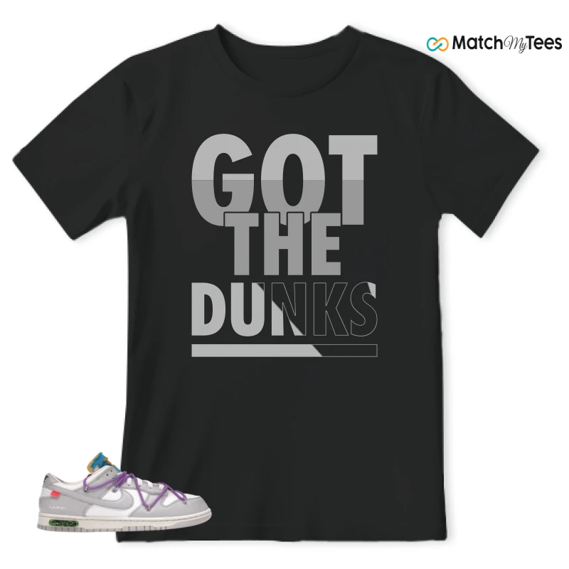 NIKE DUNK LOW OFF-WHITE LOT 47 SNEAKER Matching Tees t-shirt