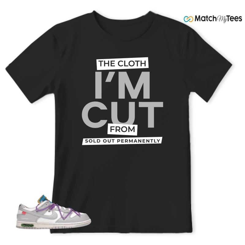NIKE DUNK LOW OFF-WHITE LOT 47 SNEAKER Matching Tees t-shirt