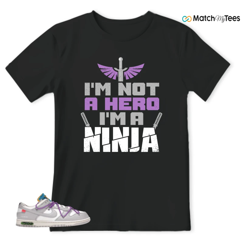 NIKE DUNK LOW OFF-WHITE LOT 47 SNEAKER Matching Tees t-shirt