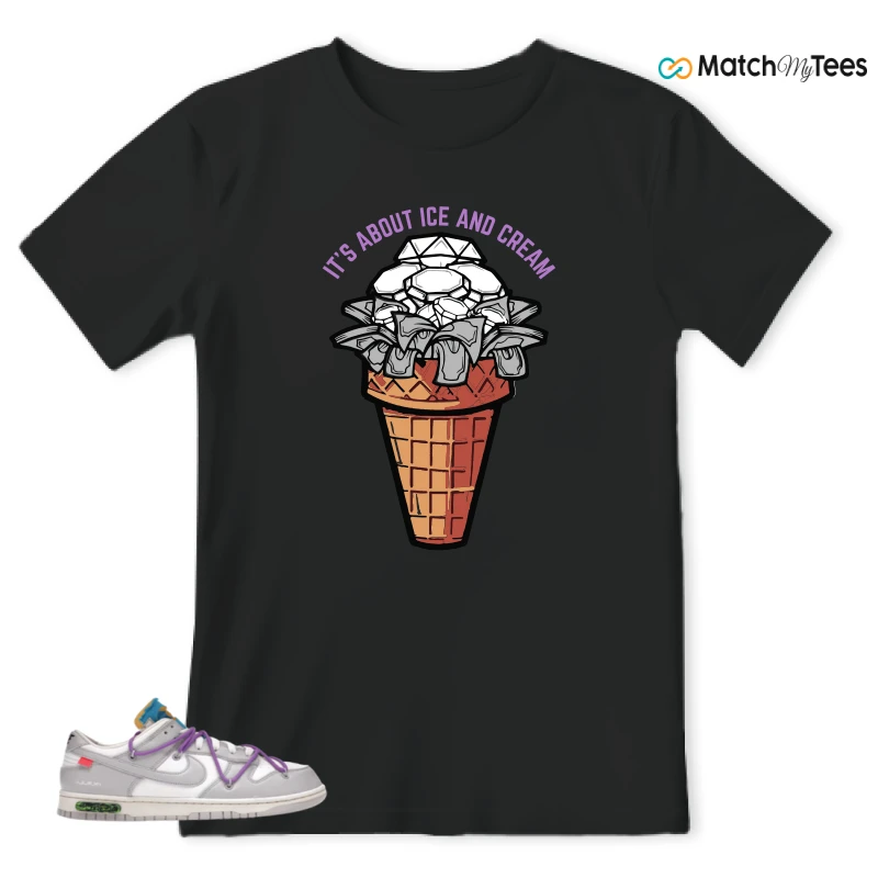 NIKE DUNK LOW OFF-WHITE LOT 47 SNEAKER Matching Tees t-shirt