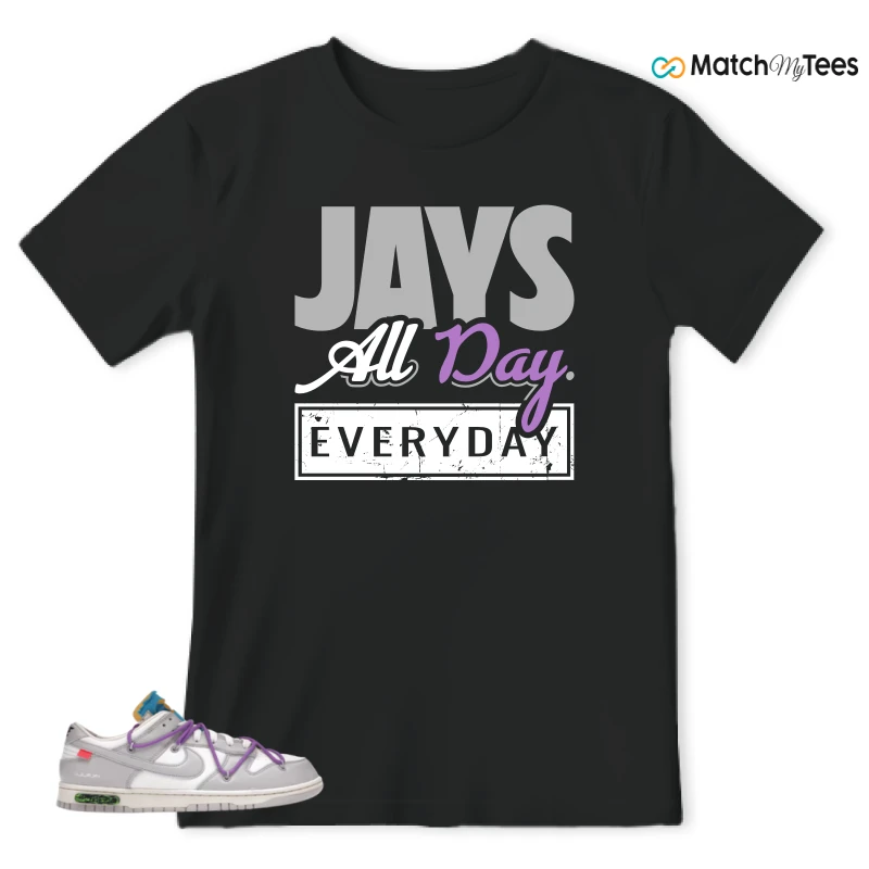 NIKE DUNK LOW OFF-WHITE LOT 47 SNEAKER Matching Tees t-shirt