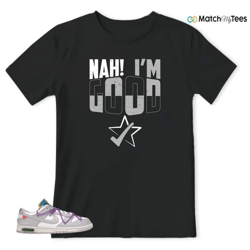 NIKE DUNK LOW OFF-WHITE LOT 47 SNEAKER Matching Tees t-shirt
