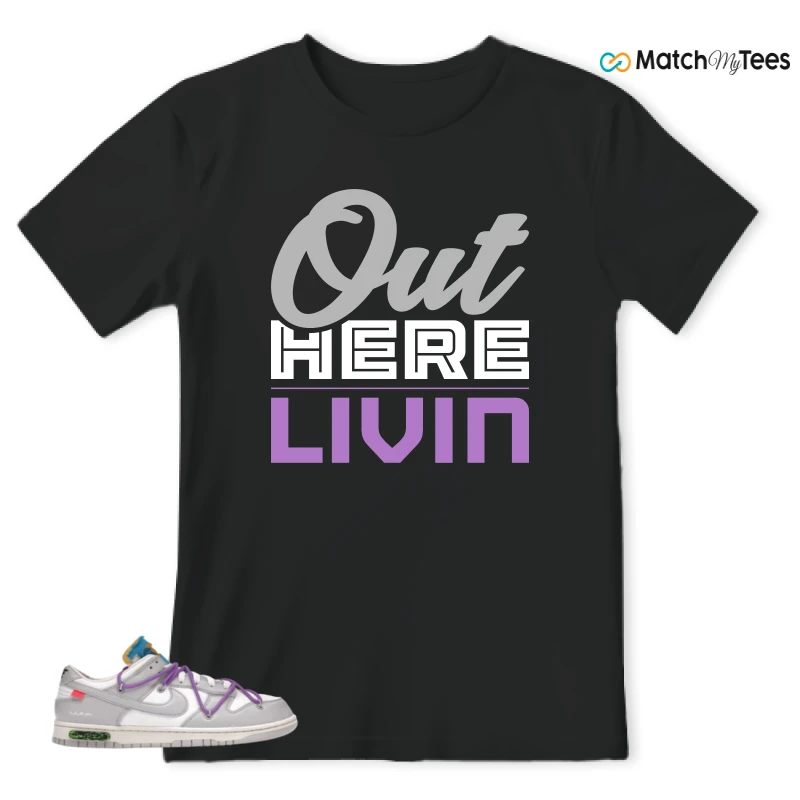 NIKE DUNK LOW OFF-WHITE LOT 47 SNEAKER Matching Tees t-shirt