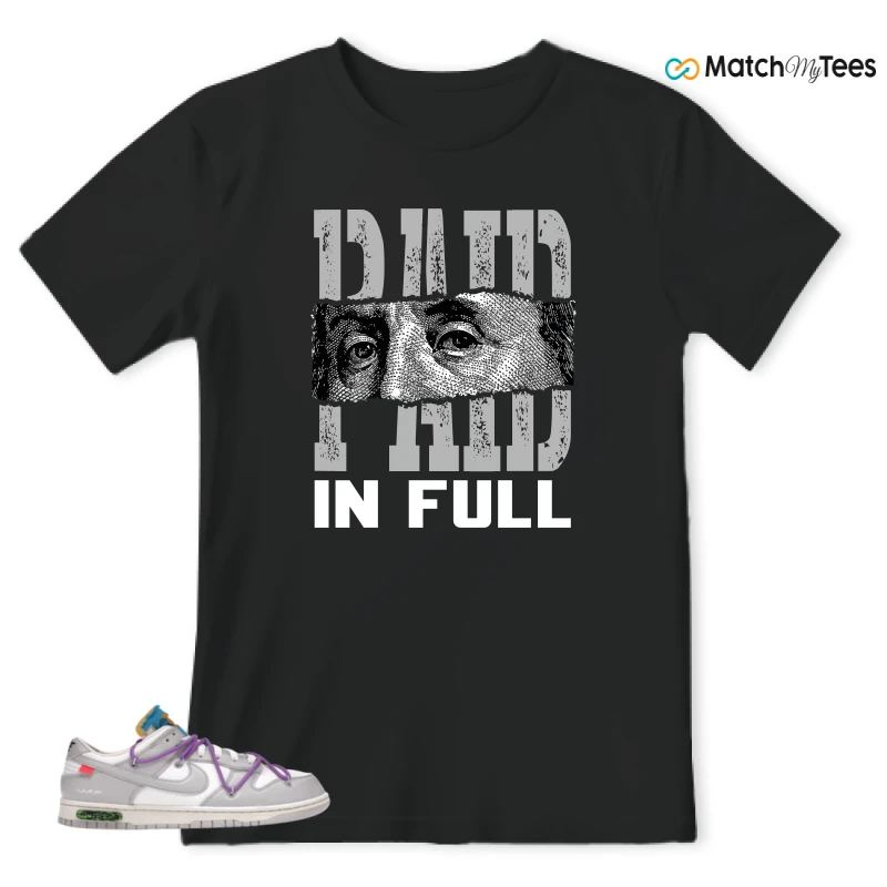 NIKE DUNK LOW OFF-WHITE LOT 47 SNEAKER Matching Tees t-shirt