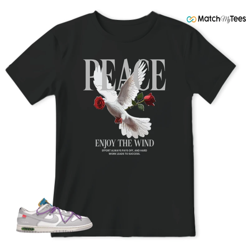 NIKE DUNK LOW OFF-WHITE LOT 47 SNEAKER Matching Tees t-shirt