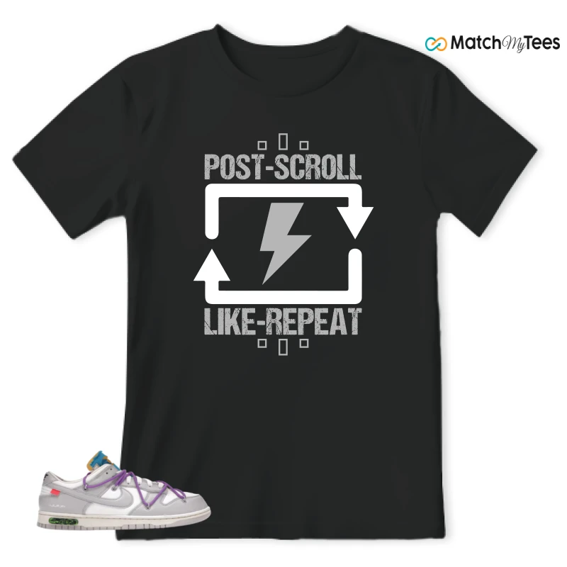 NIKE DUNK LOW OFF-WHITE LOT 47 SNEAKER Matching Tees t-shirt