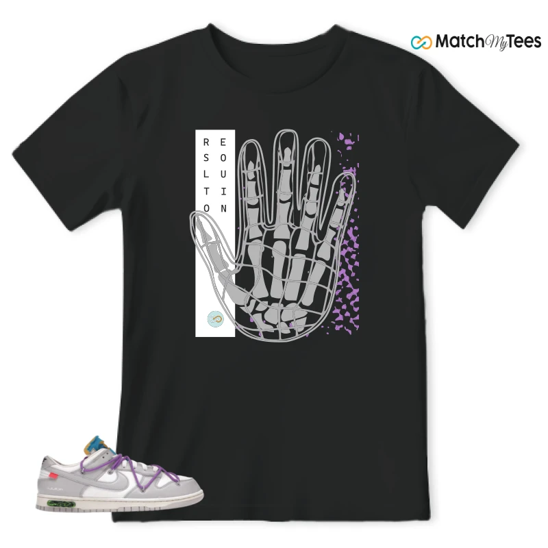 NIKE DUNK LOW OFF-WHITE LOT 47 SNEAKER Matching Tees t-shirt