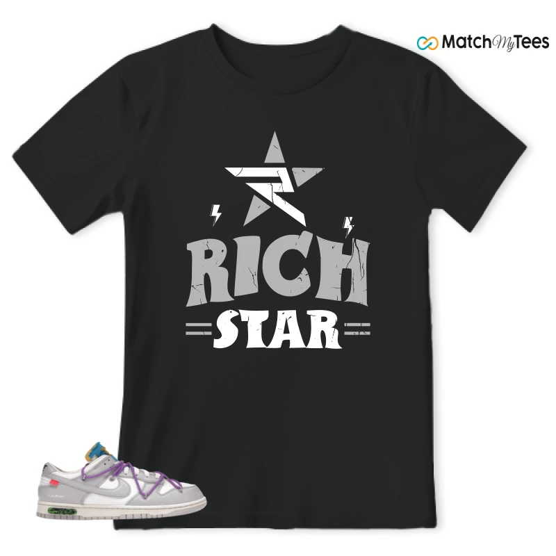NIKE DUNK LOW OFF-WHITE LOT 47 SNEAKER Matching Tees t-shirt