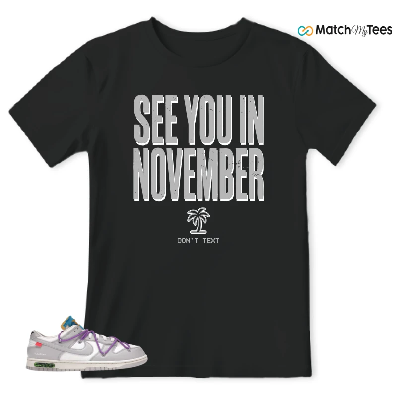 NIKE DUNK LOW OFF-WHITE LOT 47 SNEAKER Matching Tees t-shirt