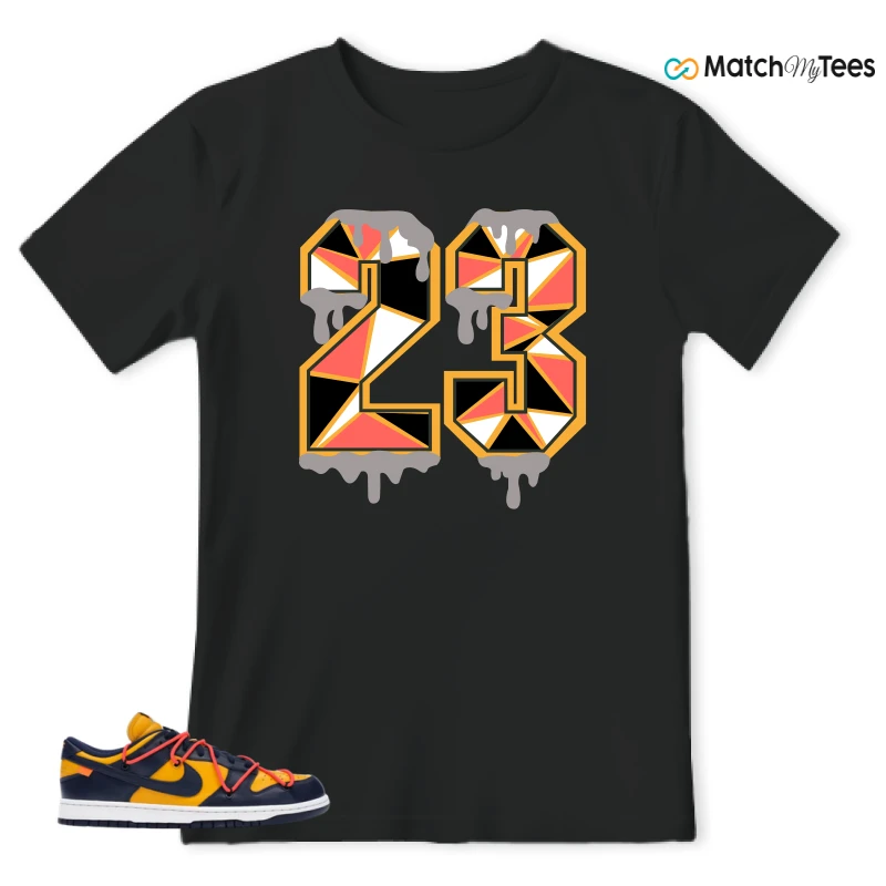 NIKE DUNK LOW OFF-WHITE UNIVERSITY GOLD SNEAKER Matching Tees t-shirt