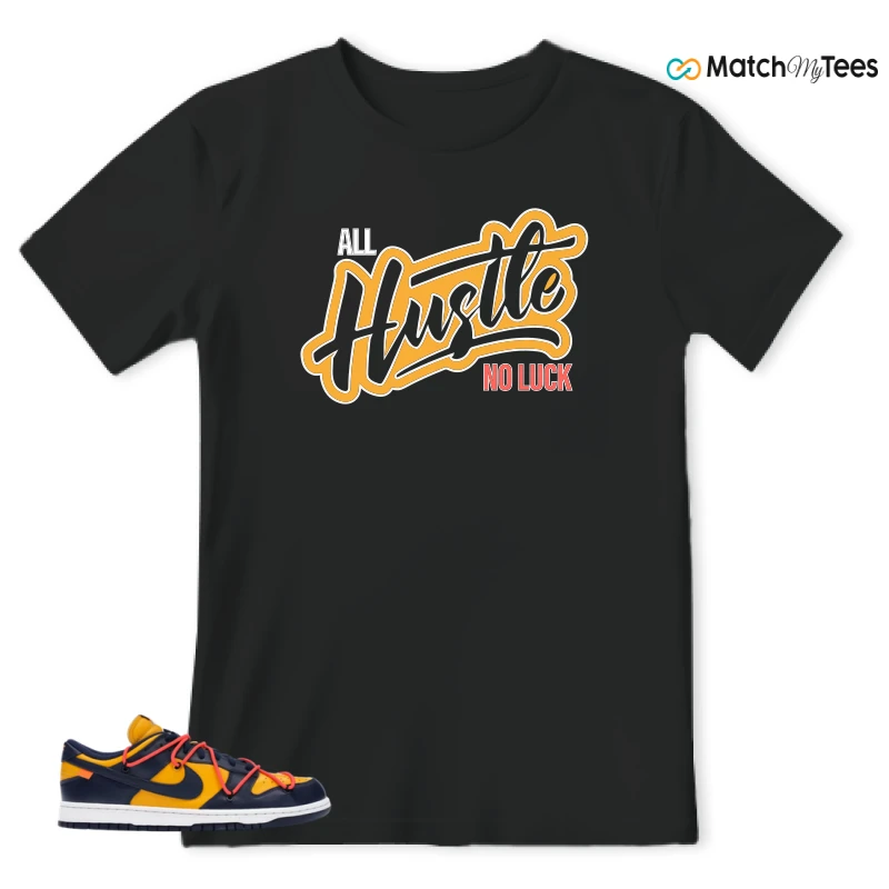 NIKE DUNK LOW OFF-WHITE UNIVERSITY GOLD SNEAKER Matching Tees t-shirt